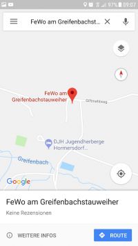Lage der Ferienwohnung im Wald Nähe vom Greifenbachstauweiher - Bild 20: Ferienwohnung Fischer „Am Greifenbachstauweiher“